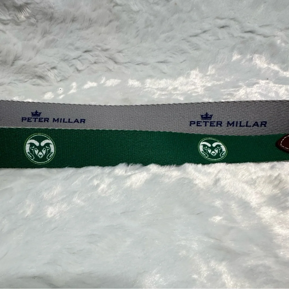 Peter Millar Embroidered Belt Colorado State University Rams 42